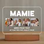 Vignette de Lampe Grand-mère avec quatre photos et texte personnalisé