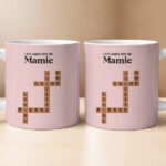 Vignette de Mug design Scrabble avec texte et prénoms personnalisés