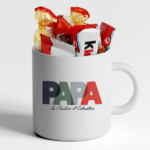 Vignette de Tasse Papa en Lettres Colorées avec Prénoms personnalisée