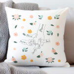Vignette de Coussin Mamie Mains Unies avec Prénoms Personnalisés