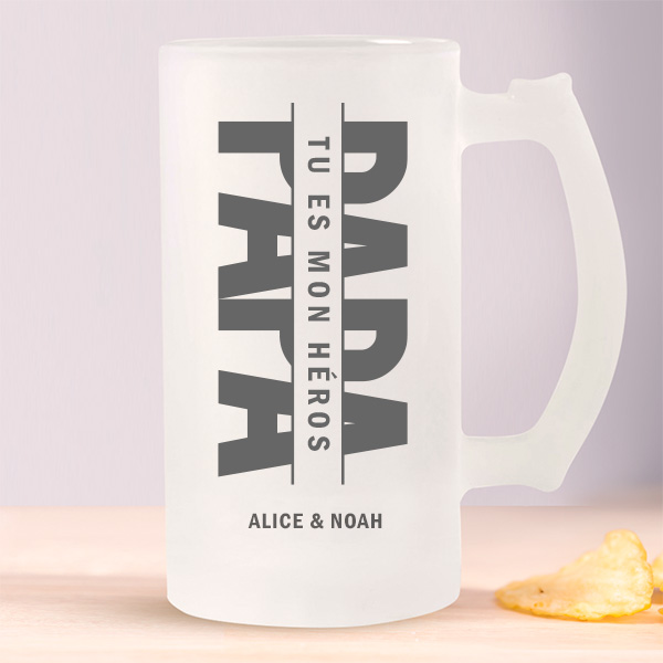 Chope de Bière Papa personnalisée
