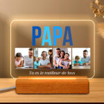 Vignette de Lampe Papa multicolore personnalisée