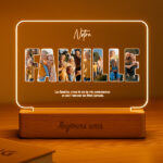 Vignette de Lampe Famille avec photos et textes personnalisés