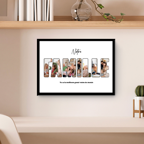 Affiche Famille avec photos et textes personnalisés