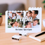Vignette de Puzzle Papa avec Collage de 4 Photos Personnalisées