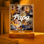 Vignette de Lampe Papa avec Collage 4 Photos personnalisée