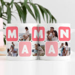 Vignette de Tasse Maman Cubes Cœur avec Cinq Photos personnalisée