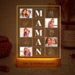 Vignette de Lampe Maman avec Quatre Photos et Silhouettes personnalisée
