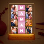 Vignette de Lampe Cubes Roses Maman avec Huit Photos personnalisée