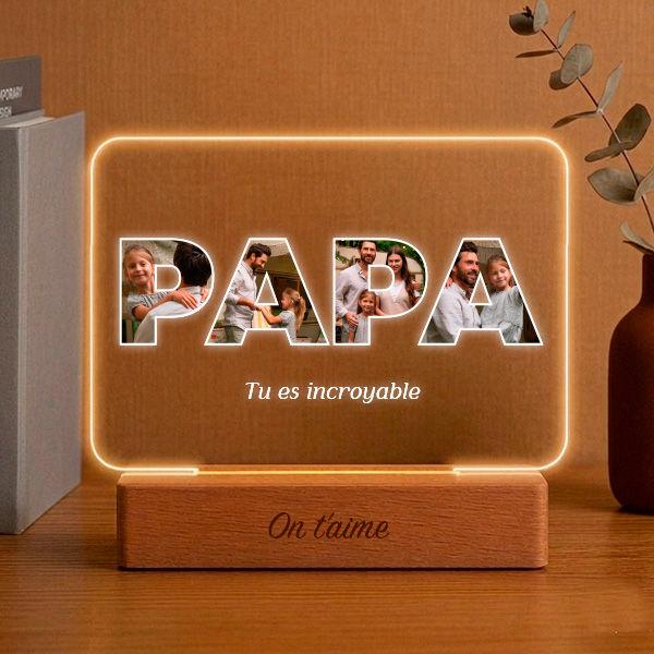 Lampe Papa avec Photos personnalisée