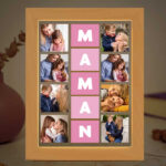 Vignette de Lampe Cubes Roses Maman avec Huit Photos personnalisée