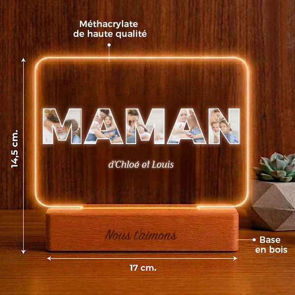 Lampe Maman avec photos personnalisée