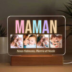 Lampe Maman multicolore personnalisée Vignette de Lampe Maman multicolore personnalisée