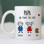 Vignette de Tasse avec personnages et Texte personnalisée
