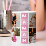 Vignette de Tasse Maman Cubes avec Quatre Photos personnalisée