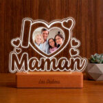 Vignette de Lampe I Love Maman avec Photo personnalisée