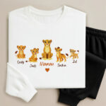 Pyjama Maman avec Lionceaux et Noms Personnalisés Vignette de Pyjama Maman avec Lionceaux et Noms Personnalisés