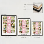 Vignette de Affiche pour Maman avec Cadres Roses et Photos personnalisées