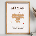 Affiche Puzzle pour Maman avec Prénoms Personnalisés Vignette de Affiche Puzzle pour Maman avec Prénoms Personnalisés
