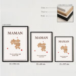 Vignette de Affiche Puzzle pour Maman avec Prénoms Personnalisés