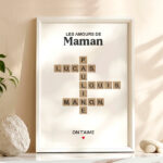 Vignette de Affiche Scrabble avec Prénoms personnalisés