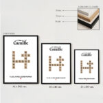 Vignette de Affiche Scrabble avec Prénoms personnalisés