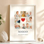 Vignette de Affiche Maman Cœur avec Photos personnalisées