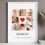 Vignette de Affiche Maman Cœur avec Photos personnalisées
