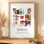 Vignette de Affiche Maman Cœur avec Photos personnalisées