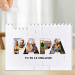 Puzzle Papa avec Photos et Texte Personnalisé Vignette de Puzzle Papa avec Photos et Texte Personnalisé