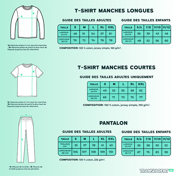 Pyjama Funkos été ou hiver avec texte personnalisé