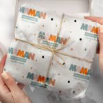 Vignette de Papier Cadeau Maman Coloré avec prénom personnalisé