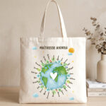 Vignette de Tote Bag Planète pour Enseignants avec Prénoms personnalisés