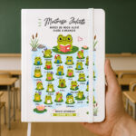 Carnet avec Petites Grenouilles et Prénoms personnalisés Vignette de Carnet avec Petites Grenouilles et Prénoms personnalisés
