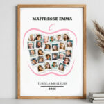 Vignette de Affiche Pomme pour Enseignants avec Photos Polaroid personnalisées