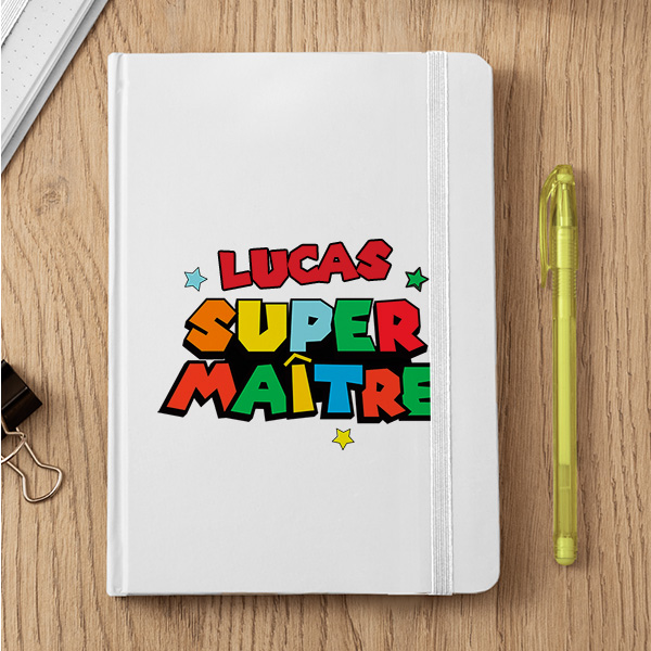 Carnet Super Maîtresse avec Prénoms personnalisés