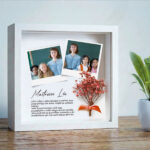 Vignette de Cadre avec Fleurs et Photos Polaroid personnalisées