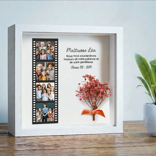 Cadre avec Fleurs Style Pellicule avec Photos personnalisées