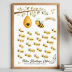 Vignette de Affiche pour Enseignants avec Petites Abeilles et Prénoms personnalisés
