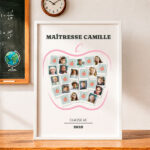 Vignette de Affiche Pomme pour Enseignants avec Photos Polaroid personnalisées