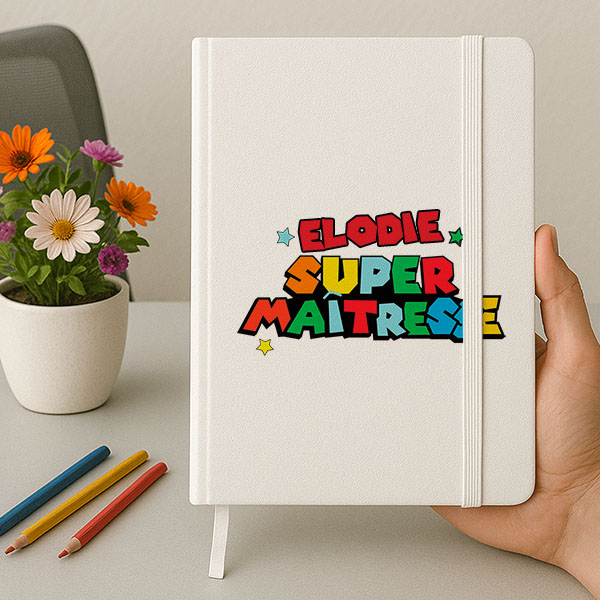 Carnet Super Maîtresse avec Prénoms personnalisés