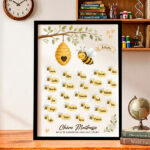 Vignette de Affiche pour Enseignants avec Petites Abeilles et Prénoms personnalisés