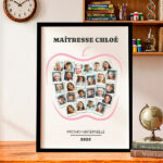 Vignette de Affiche Pomme pour Enseignants avec Photos Polaroid personnalisées