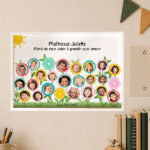Vignette de Affiche pour Enseignants en Fleurs avec Photos personnalisées