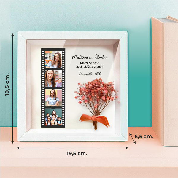 Cadre avec Fleurs Style Pellicule avec Photos personnalisées