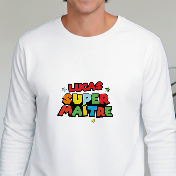 T-shirt Super Maîtresse avec Prénoms personnalisés