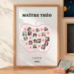 Vignette de Affiche Pomme pour Enseignants avec Photos Polaroid personnalisées