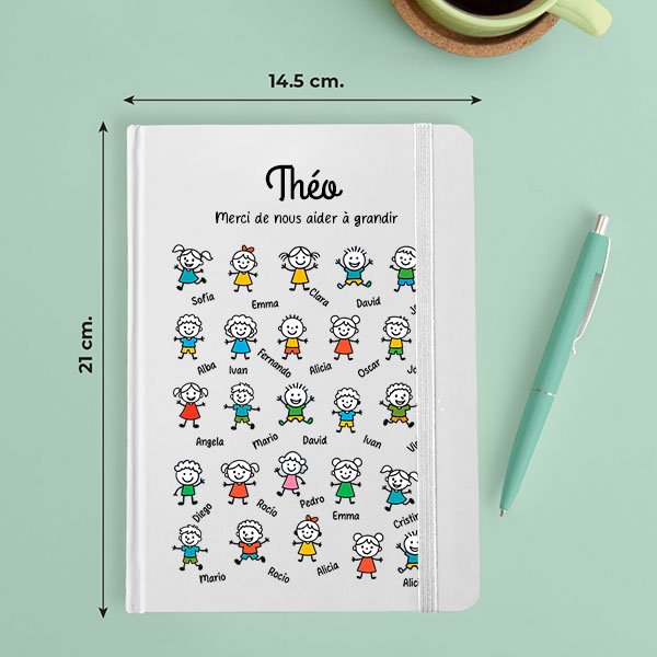 Carnet avec Petits Personnages et Prénoms personnalisés