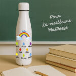 Vignette de Bouteille Pluie avec Prénom et Texte personnalisée