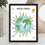 Vignette de Plaque Planète avec Prénoms Personnalisés